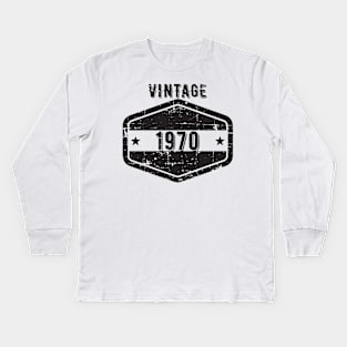 Vintage 1970 Kids Long Sleeve T-Shirt